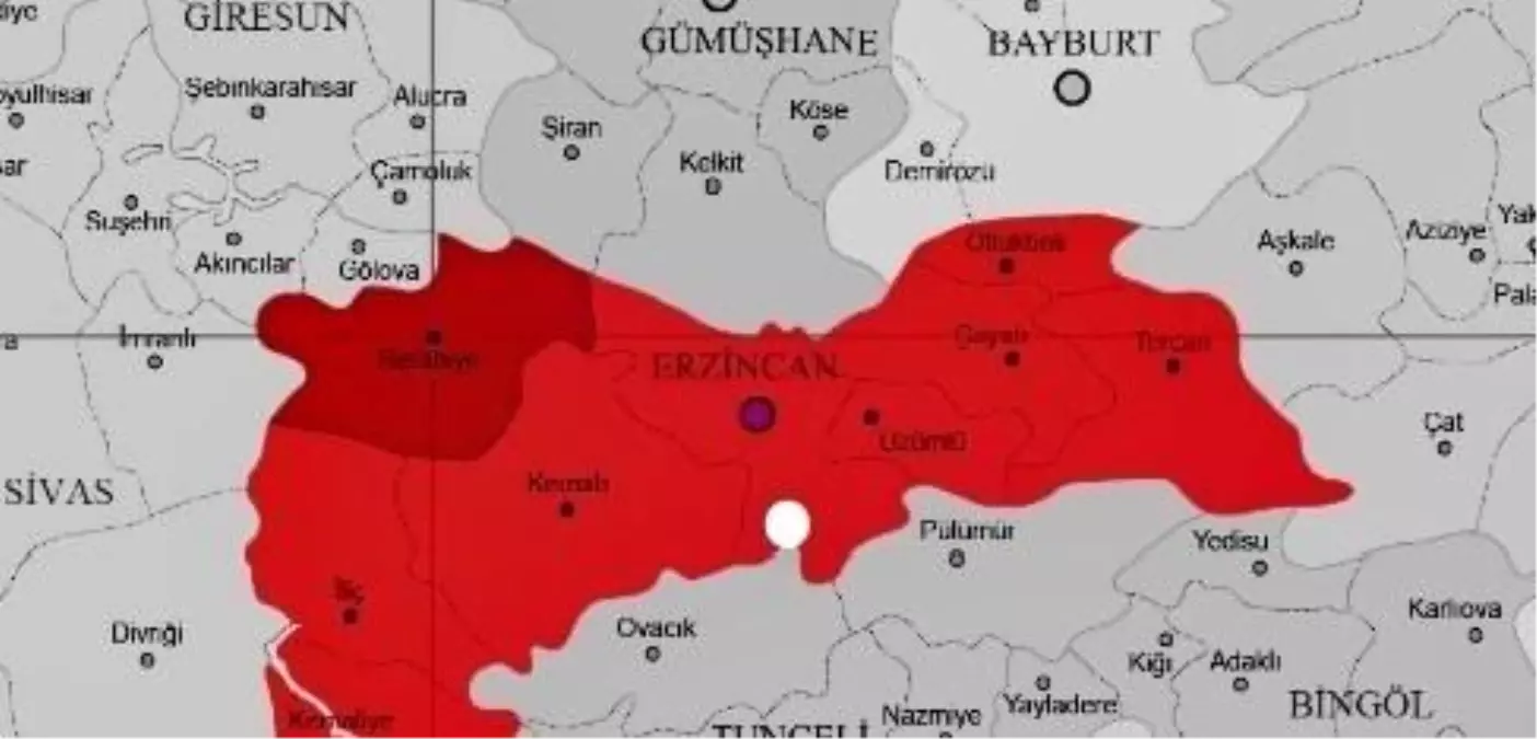 Erzincan\'da 2.5 büyüklüğünde deprem