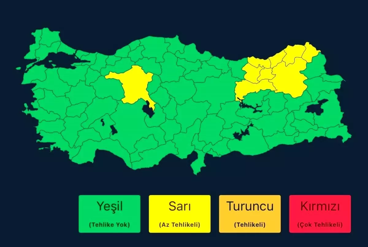 9 İl için Sarı Uyarı: Sağanak Yağış Bekleniyor