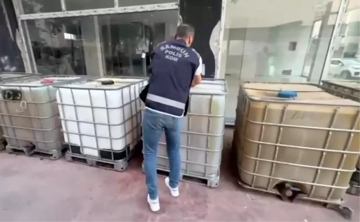 Samsun\'da 11 Bin Litre Kaçak Motorin Ele Geçirildi