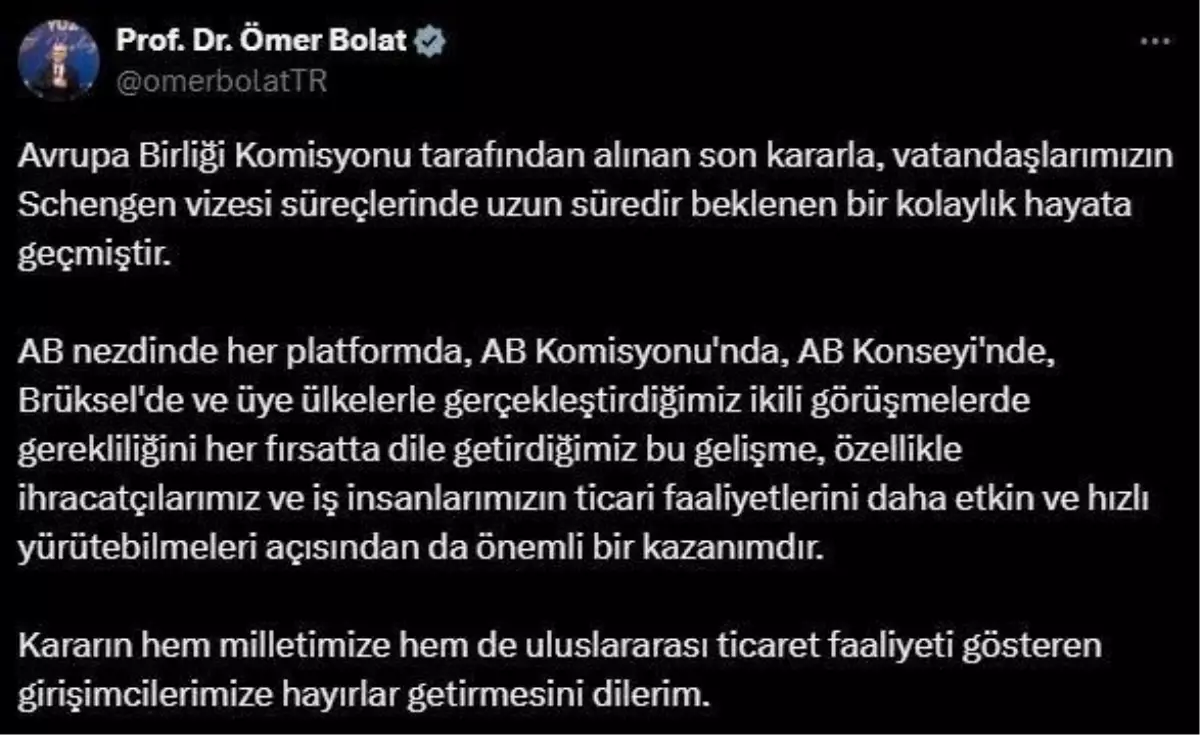 Schengen Vizesinde Kolaylık