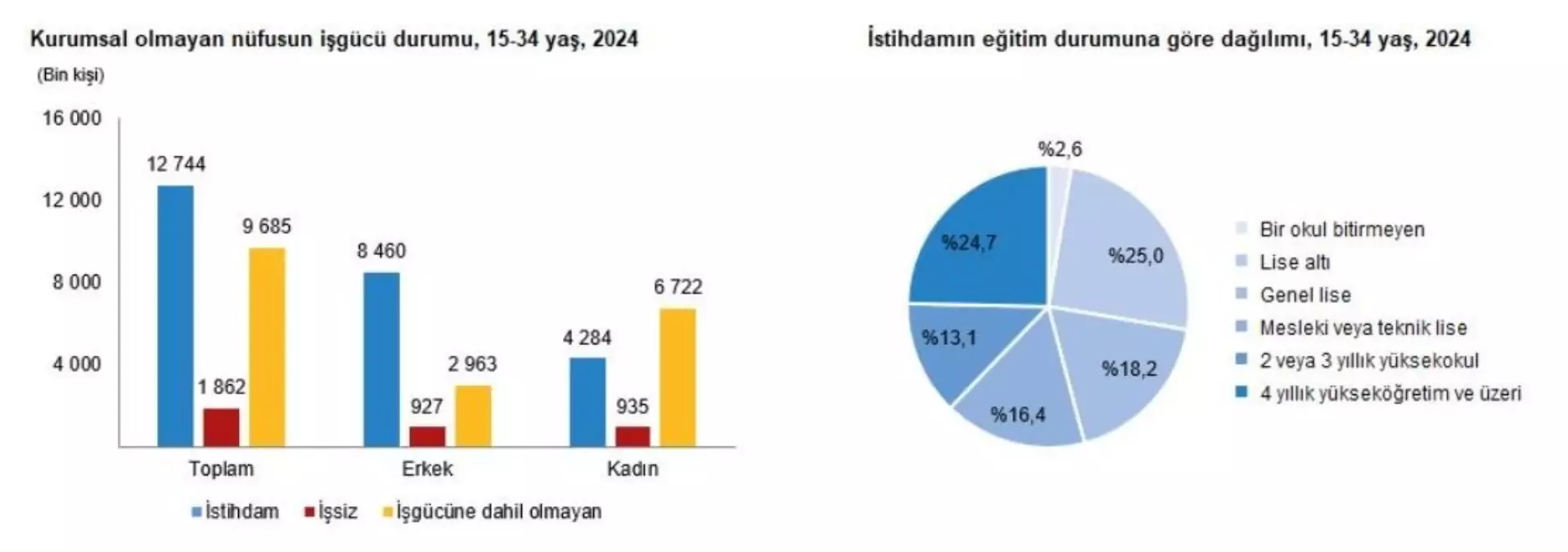 TÜİK: Gençlerde İstihdam Oranı %52,5