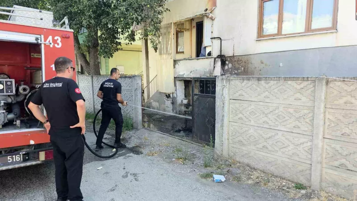Düzce\'de Yangın Paniği: Doğal Gaz Hattına Ulaştı