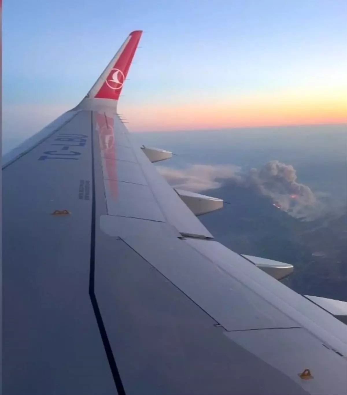 Sakarya\'daki Orman Yangını Uçaktan Görüntülendi