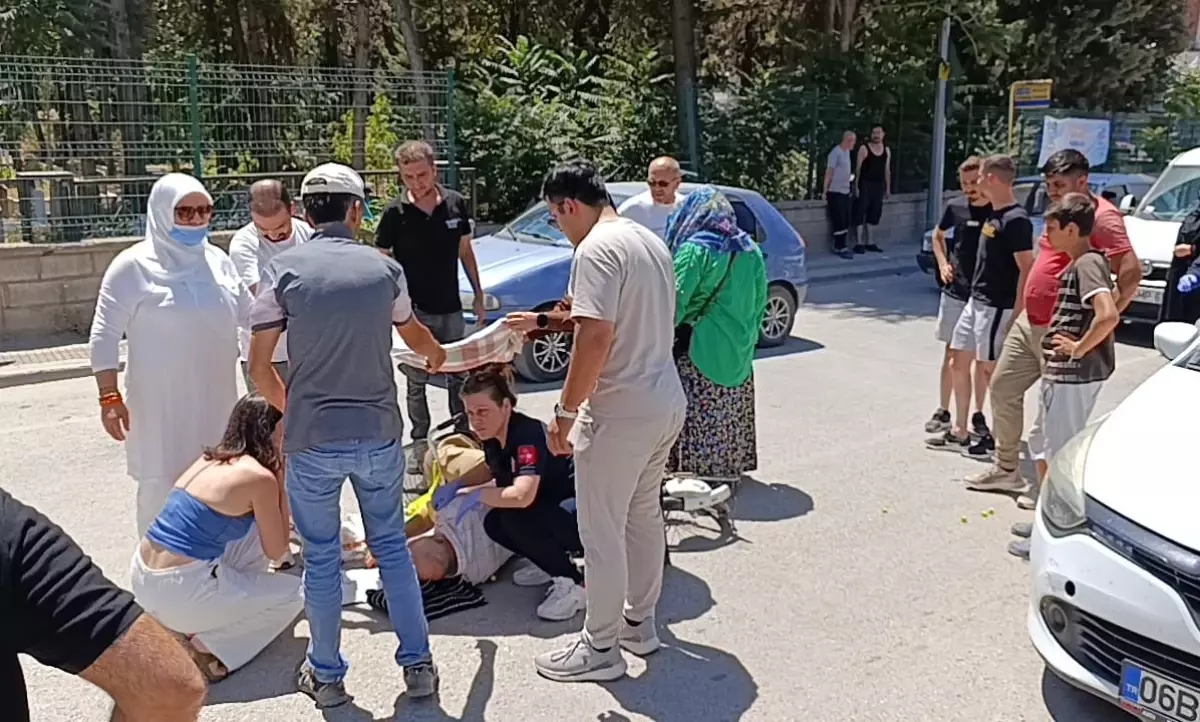 İnegöl\'de Bisikletli Kaza Geçirdi