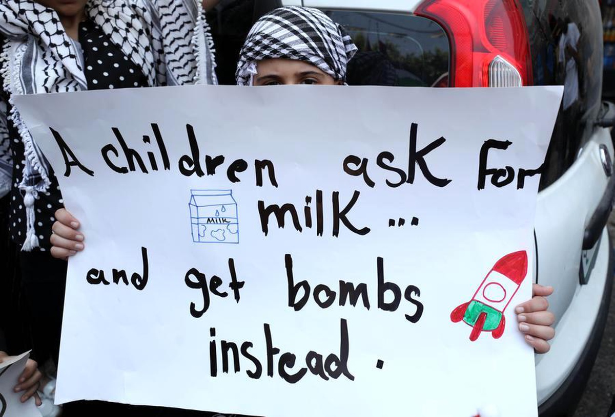 Nablus\'ta Gazze Saldırılarına Protesto