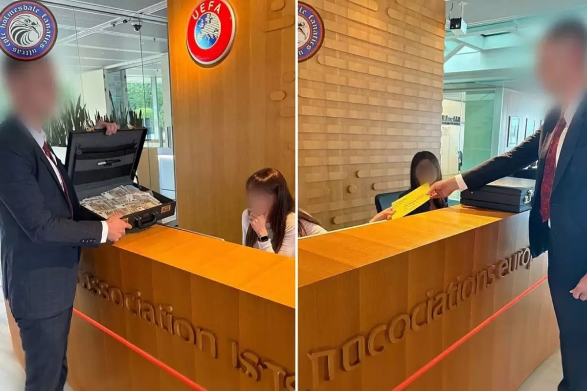 UEFA\'ya bir çanta para götürdüler: Hepsi sahte çıktı