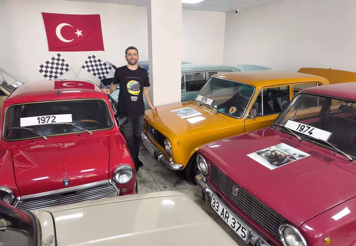 Moto drag şampiyonu Oktay Dal\'ın klasik otomobil koleksiyonu