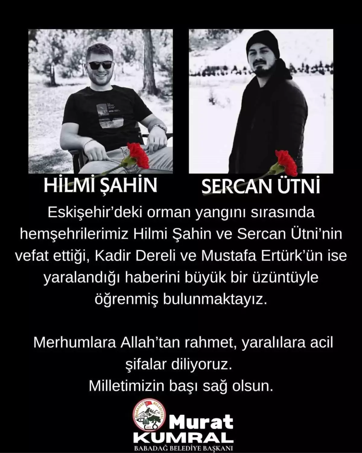 Babadağ Belediye Başkanı\'ndan Taziye Mesajı