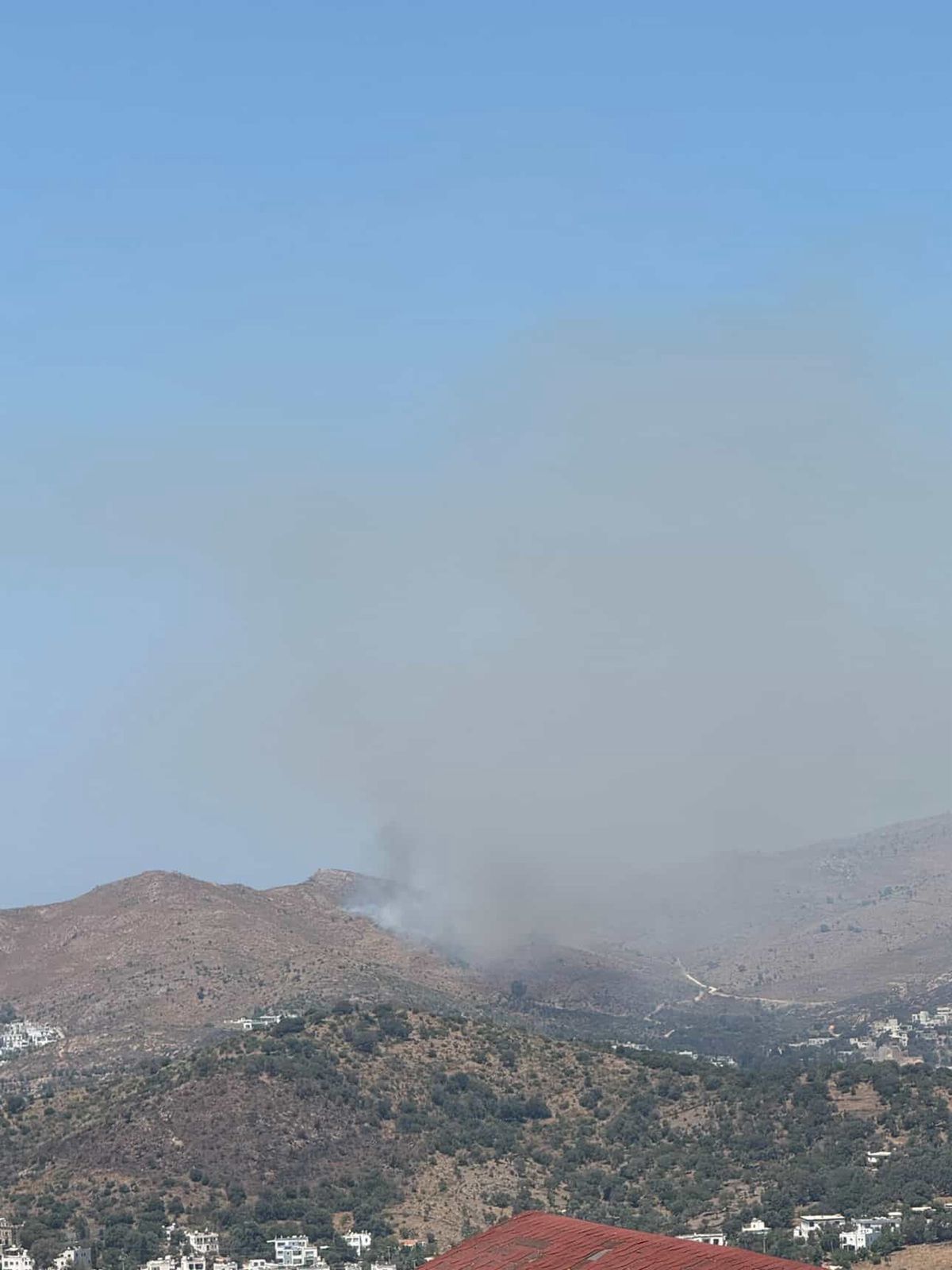 Bodrum\'da Otluk Alanda Yangın