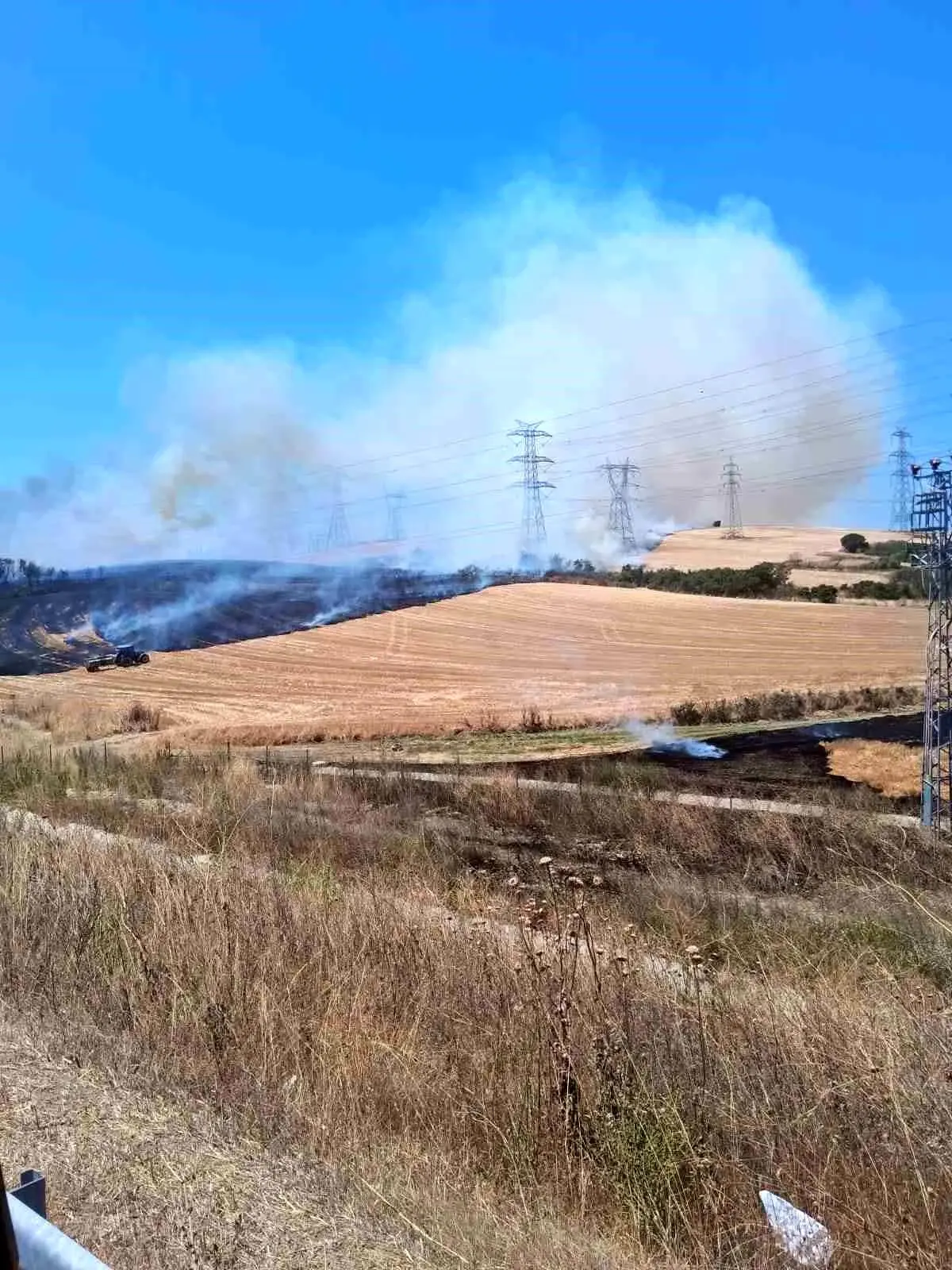 Gelibolu\'da Tarım Arazisinde Yangın