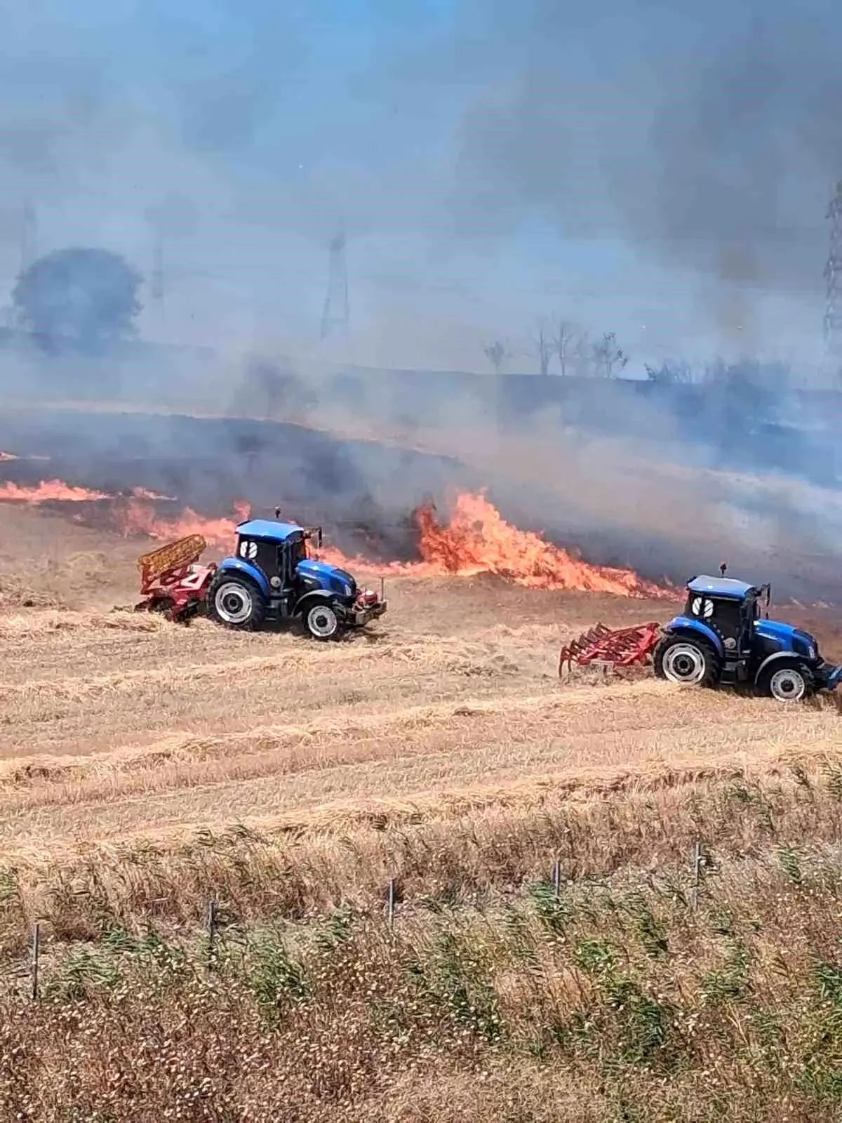 Gelibolu\'da Tarım Arazisinde Yangın