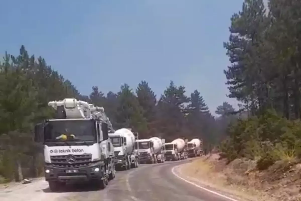 Beton Mikseriyle Yangın Söndürme