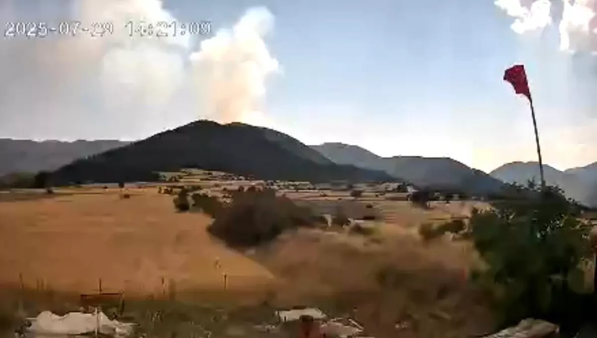 Çankırı-Kastamonu Sınırında Orman Yangını