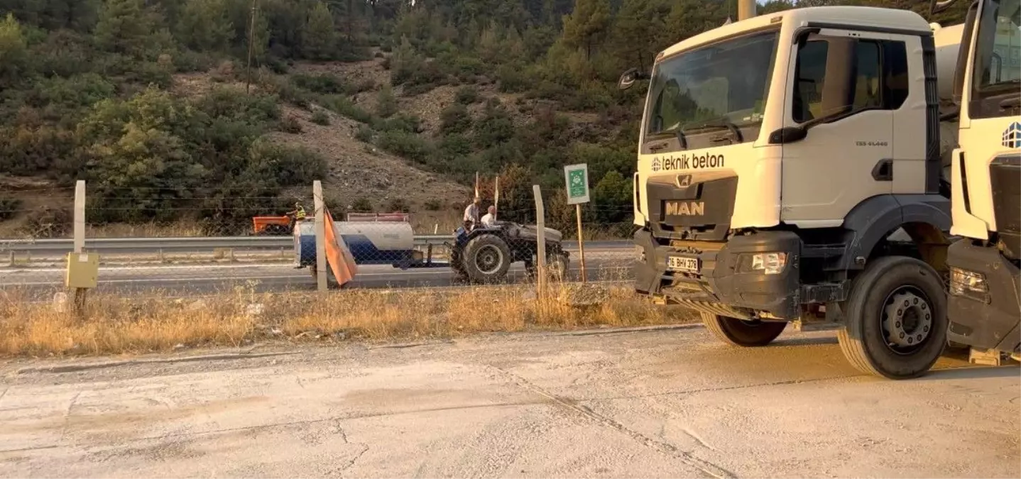 Bursa\'da Orman Yangınına Beton Pompasıyla Müdahale
