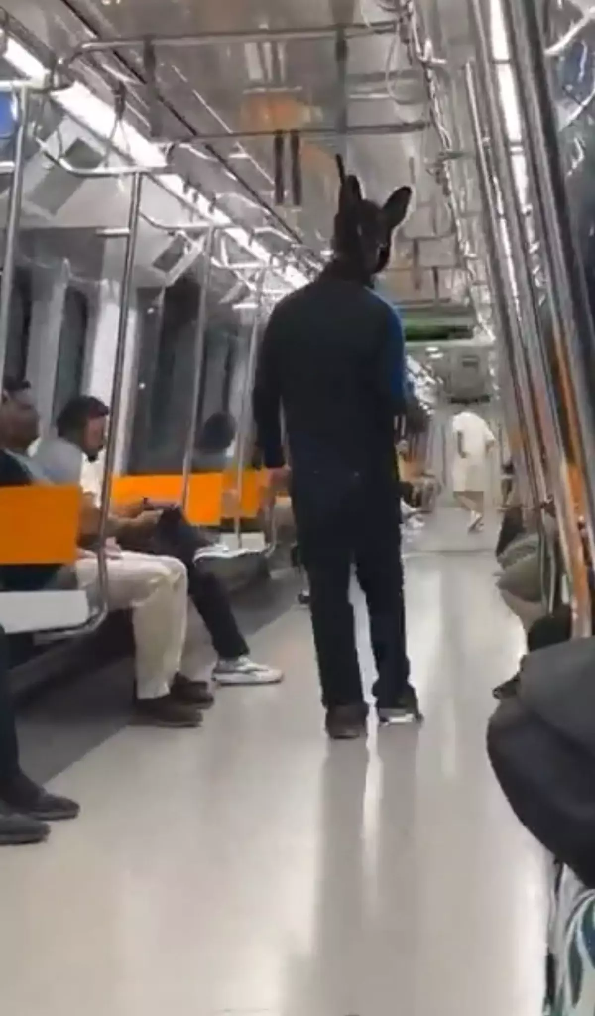 İstanbul metrosunda panik anları! Tavşan kostümlü tüfekli genç gözaltına alındı