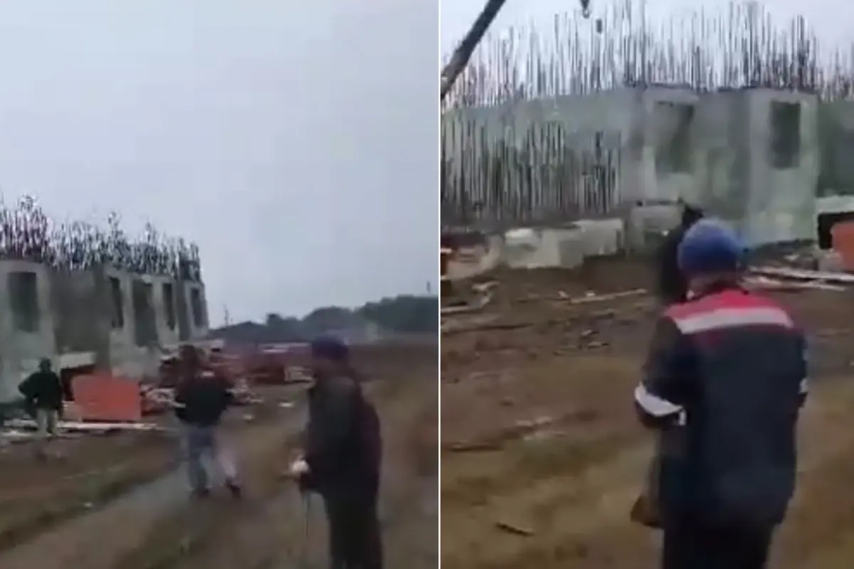 Türk işçiler, 8.8\'lik deprem anını kaydetti