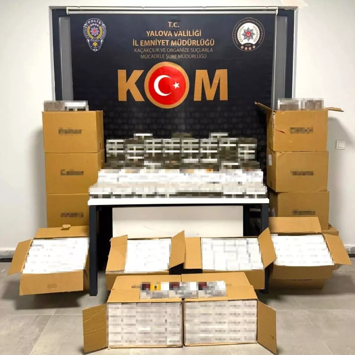 Yalova\'da Kaçak Makaron Ele Geçirildi