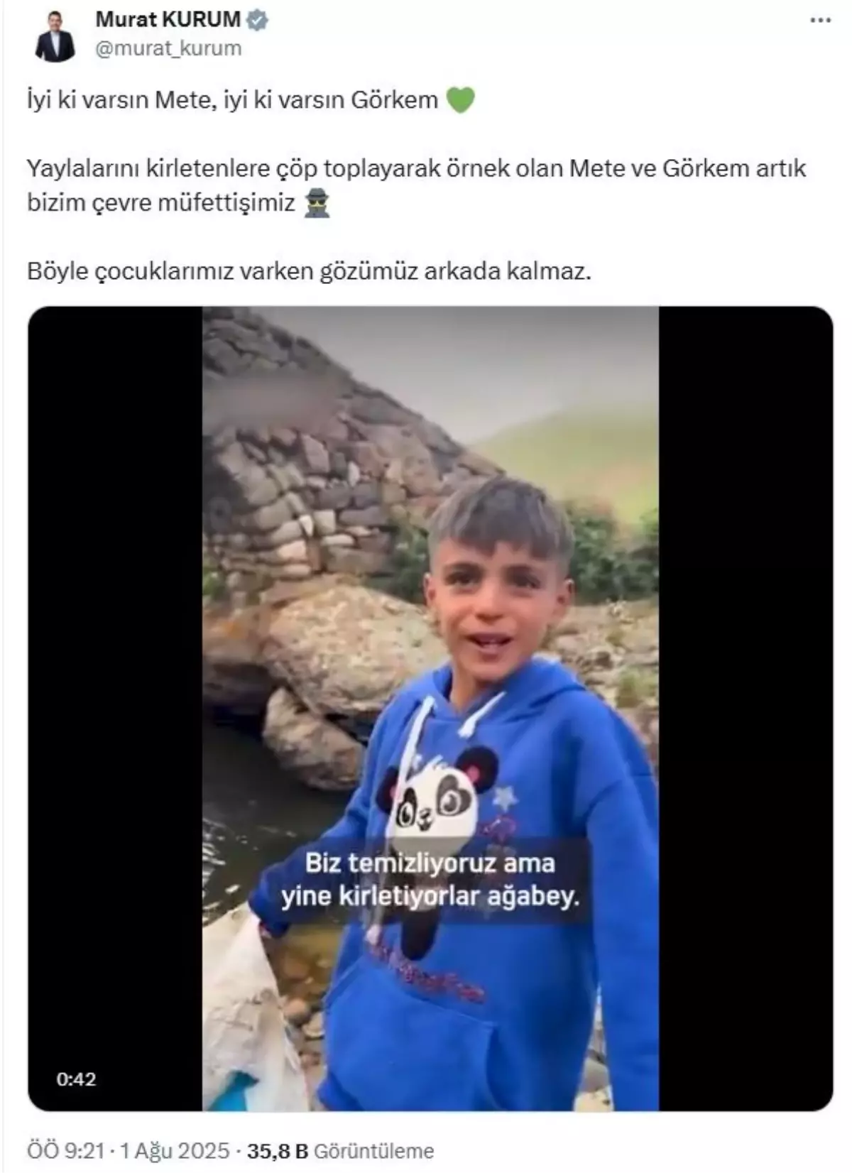 Mete ve Görkem Koç\'a Bakan\'dan Teşekkür