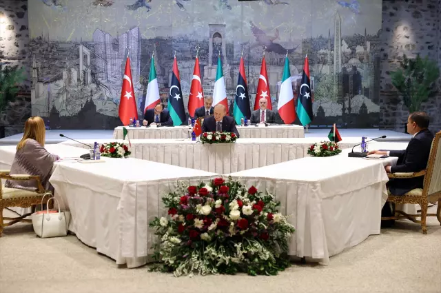 Cumhurbaşkanı Erdoğan, Meloni ve Dibeybe'yi kabul etti