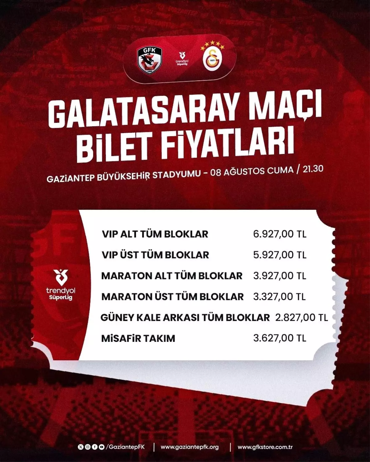 Galatasaray Maçının Biletleri Satışta!