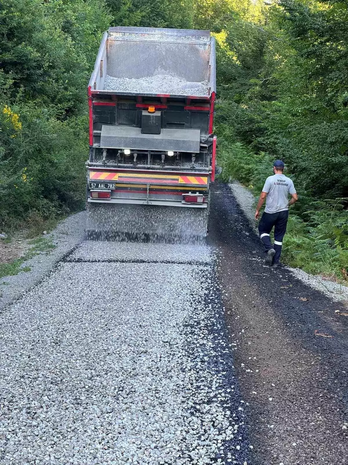 Sinop\'ta 115 kilometre köy yolu asfaltlandı