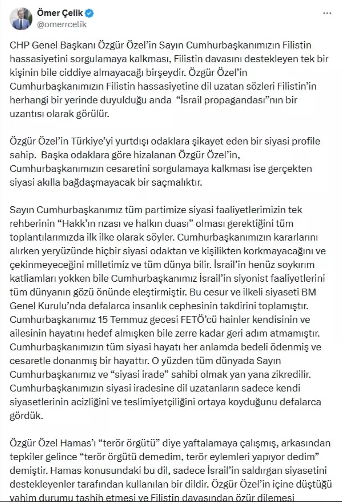 Çelik\'ten Özel\'e Sert Tepki