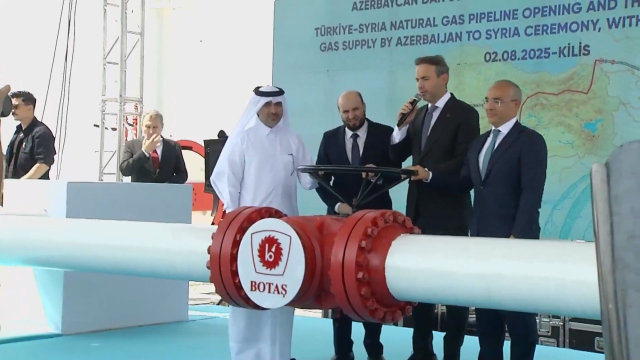 Türkiye-Suriye doğal gaz hattı açıldı