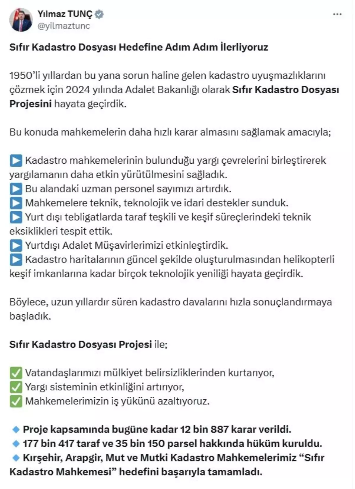 Sıfır Kadastro Projesi ile 12.887 Karar