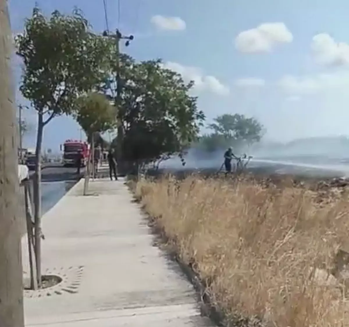 Silivri\'de Otluk Alanda Yangın