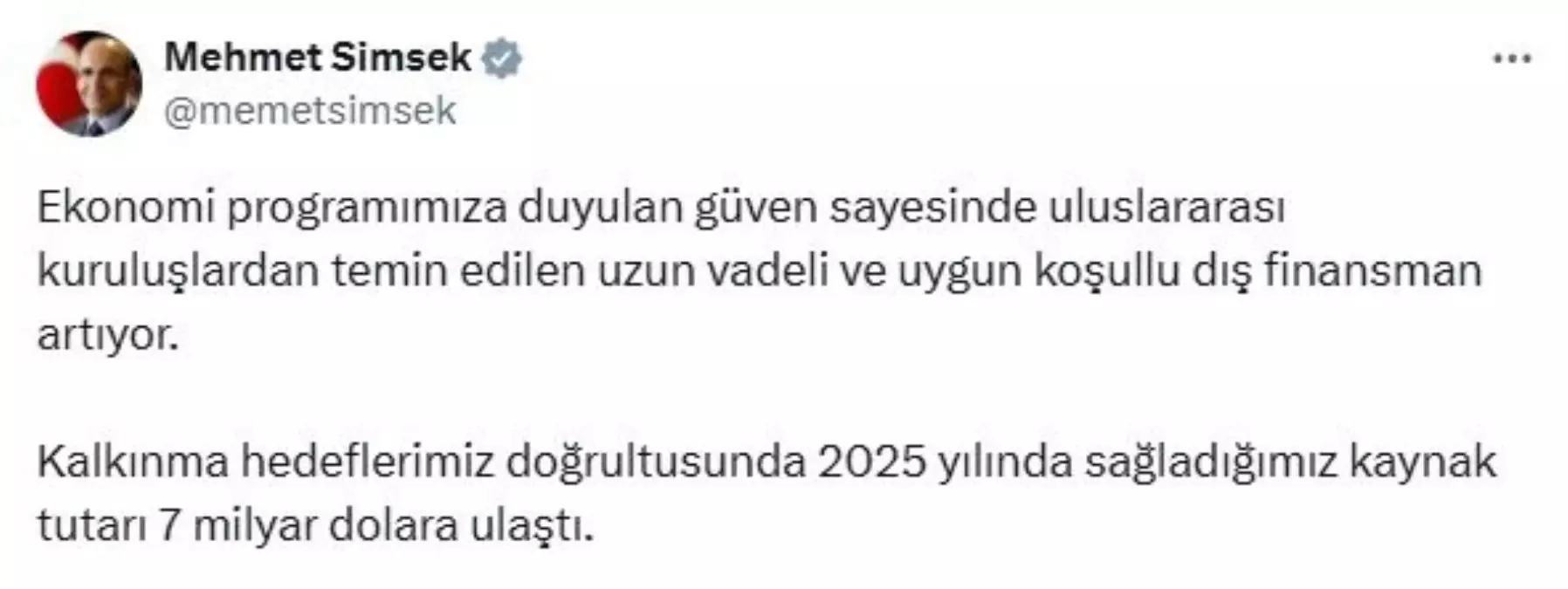 2025\'te Dış Finansman 7 Milyar Dolar