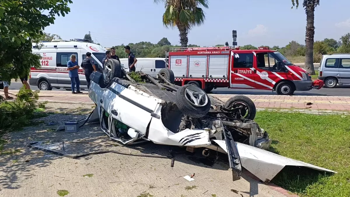 Manavgat\'ta Takla Atan Araç Kazası