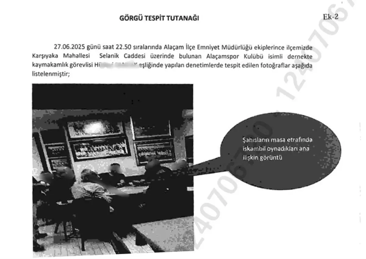 Alaçam Spor Kulübü\'ne Kumar Baskınları