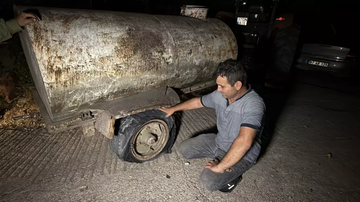 Patlak Lastikle Yangınla Mücadele