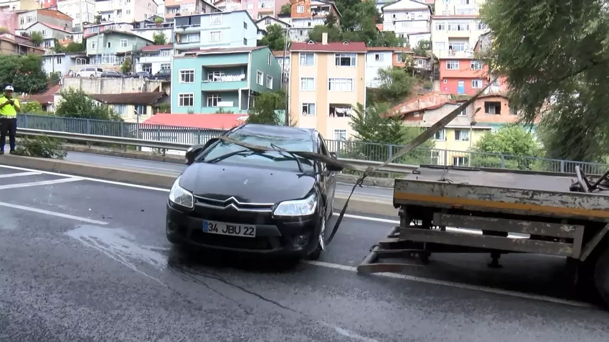 Sarıyer\'de Kaza: Araç Takla Attı, Sürücü Yaralı