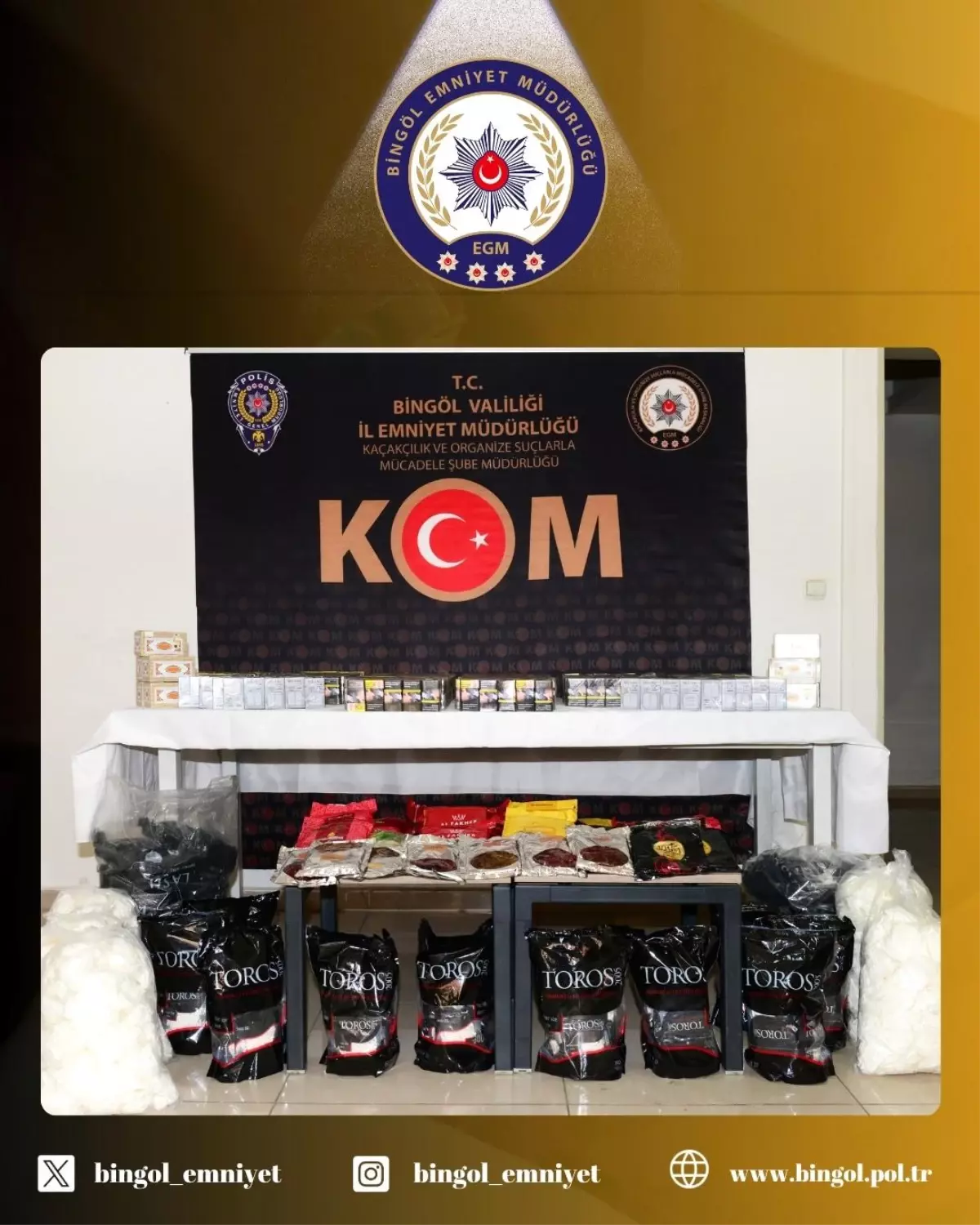 Bingöl\'de Kaçak Tütün Operasyonu