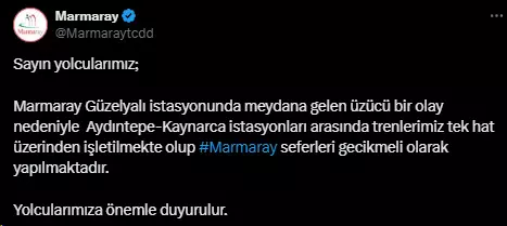 Marmaray'da 1 saat arayla 2 intihar vakası