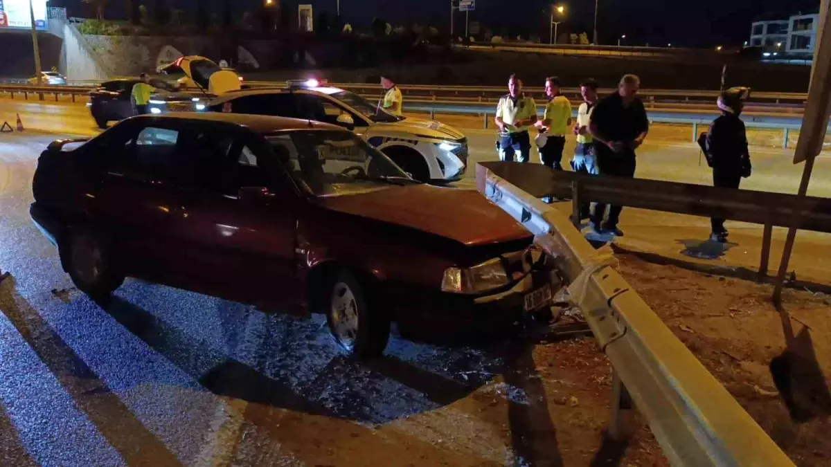 Alkollü Sürücü Bariyerlere Çarptı