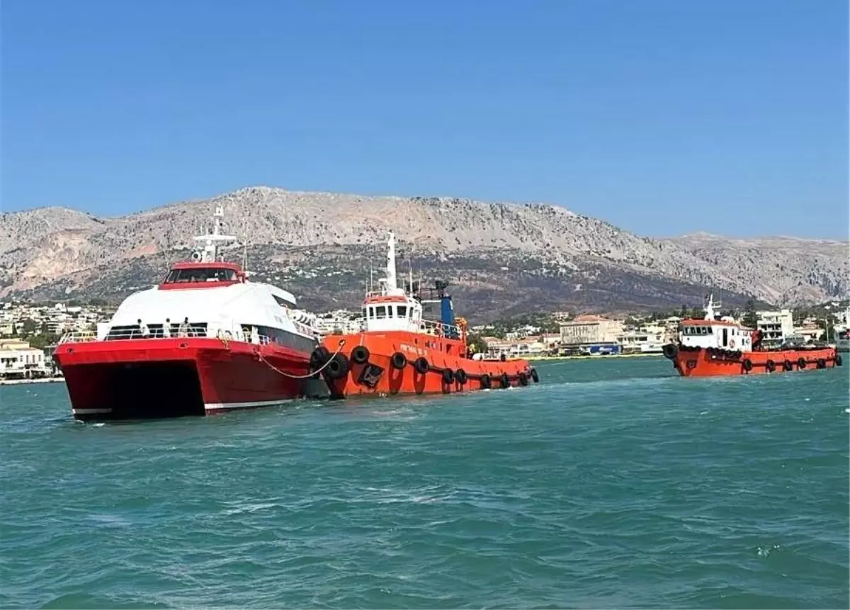 Çeşme\'den Sakız\'a Giden Gemiden Kaza
