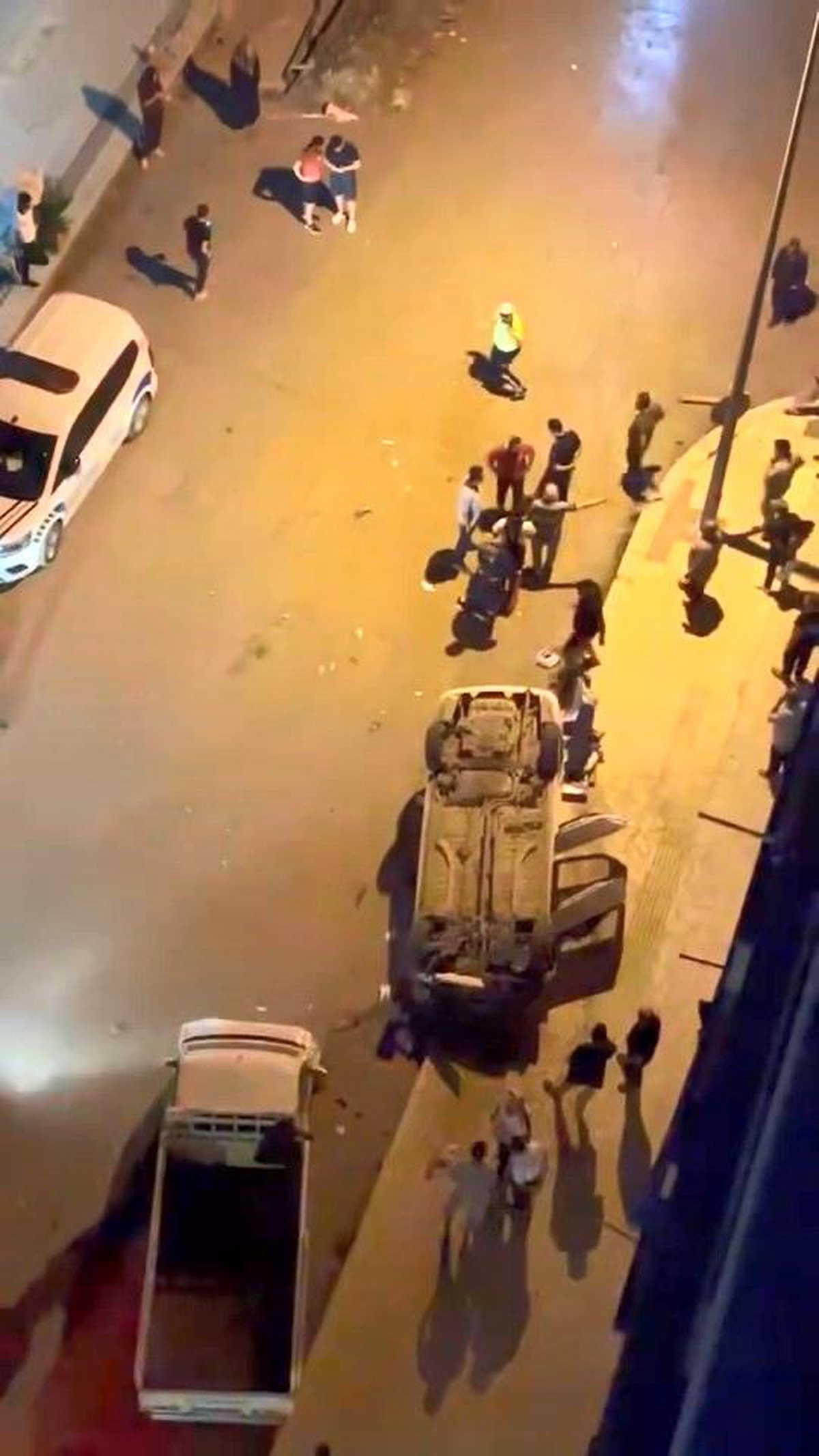 Elazığ\'da Takla Atan Araçtan Sürücü Sağ Kurtuldu