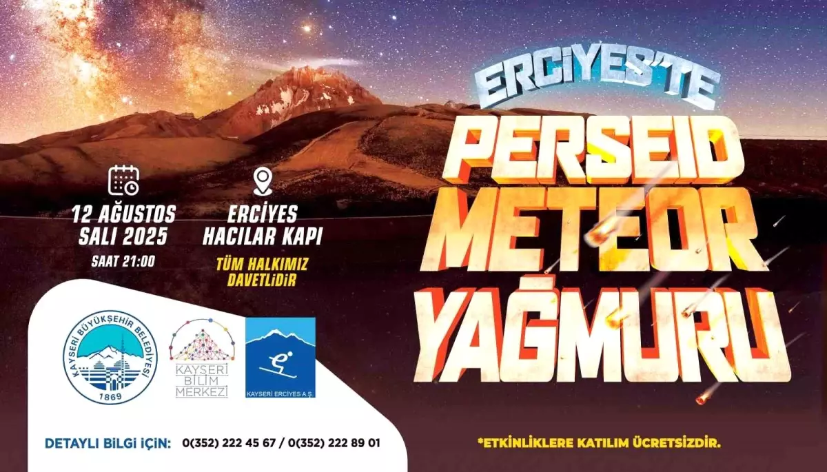 Kayseri\'de Perseid Meteor Yağmuru Görsel Şöleni