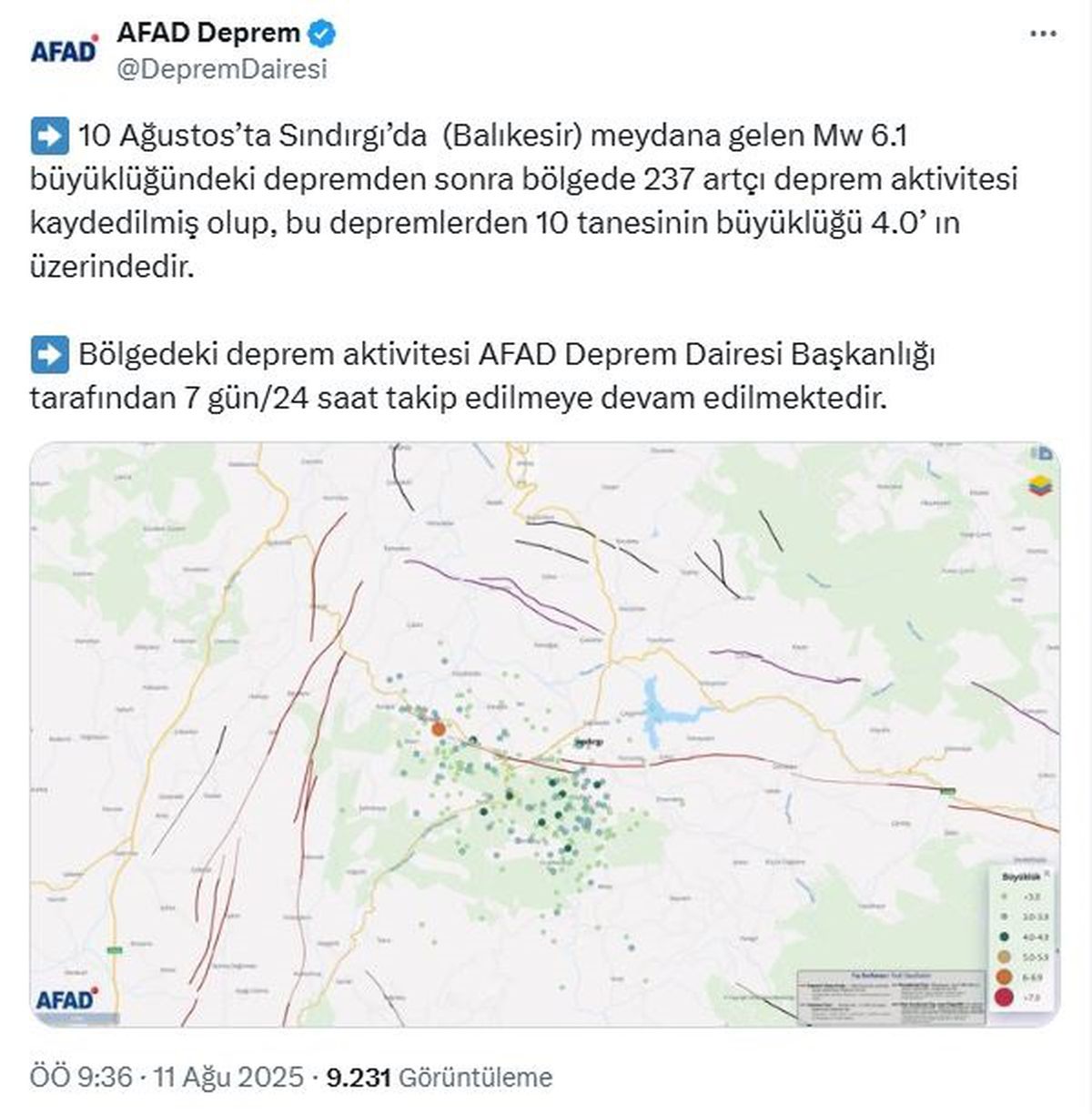 Balıkesir\'de Deprem Artçıları