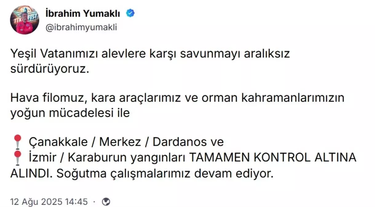 Yangınlar Kontrol Altına Alındı