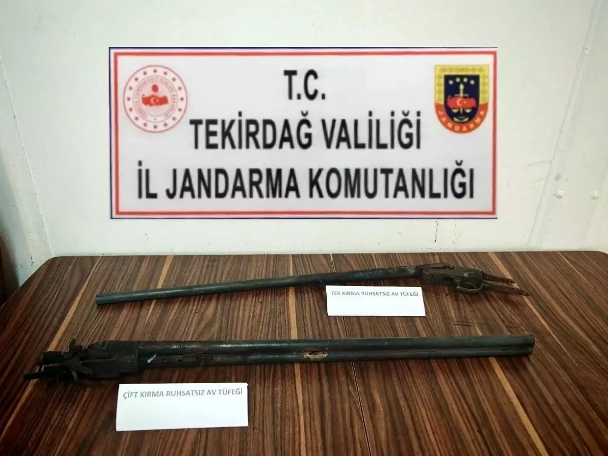 Tekirdağ\'da Ruhsatsız Silah Operasyonu