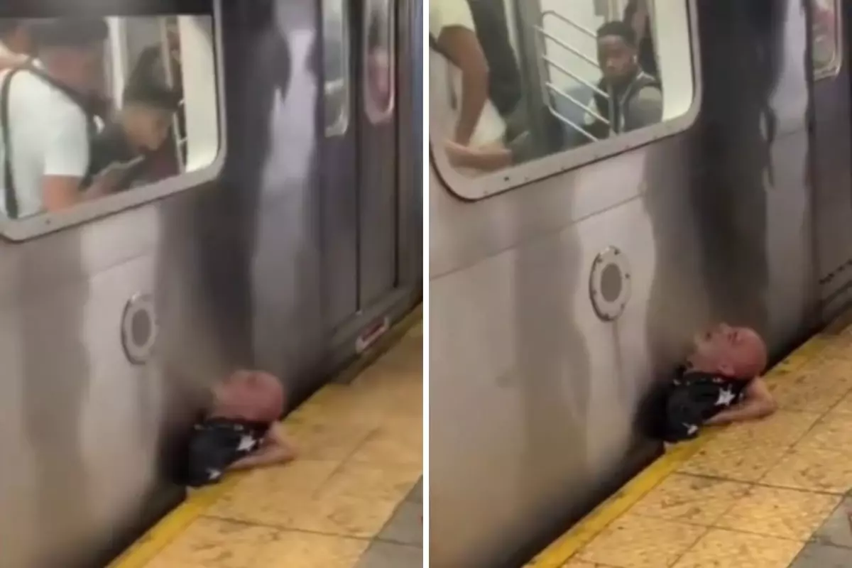 Yolcu trenle peron arasında sıkıştı! Acı çığlıkları istasyonu metroyu inletti
