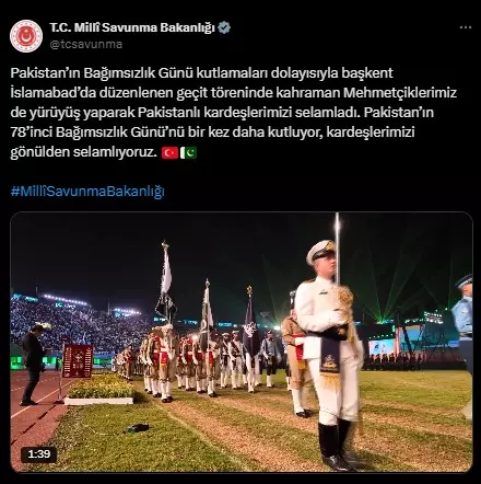 Mehmetçik Pakistan'ın Bağımsızlık Günü Kutlamalarına Katıldı