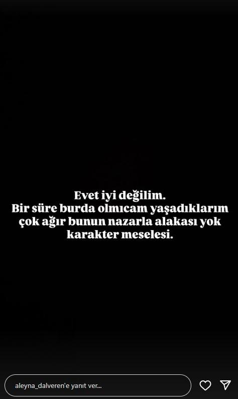 Mutluluğu kısa sürdü! Aleyna Dalveren'den sitem dolu paylaşım Mutluluğu kısa sürdü! Aleyna Dalveren'den sitem dolu paylaşım