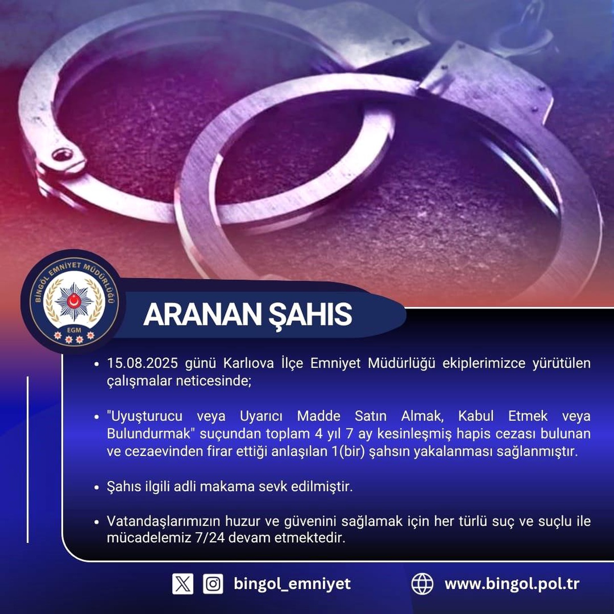 Firar Eden Şüpheli Bingöl\'de Yakalandı