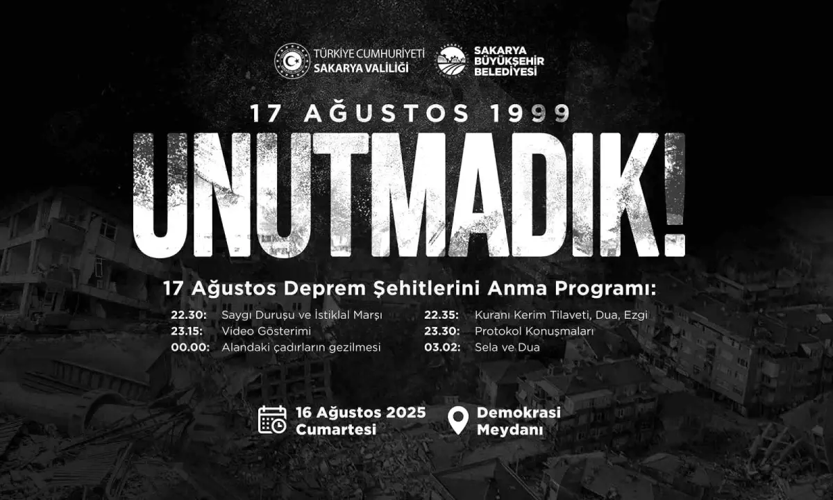 Depremin 26. yılı Demokrasi Meydanı\'nda anılacak