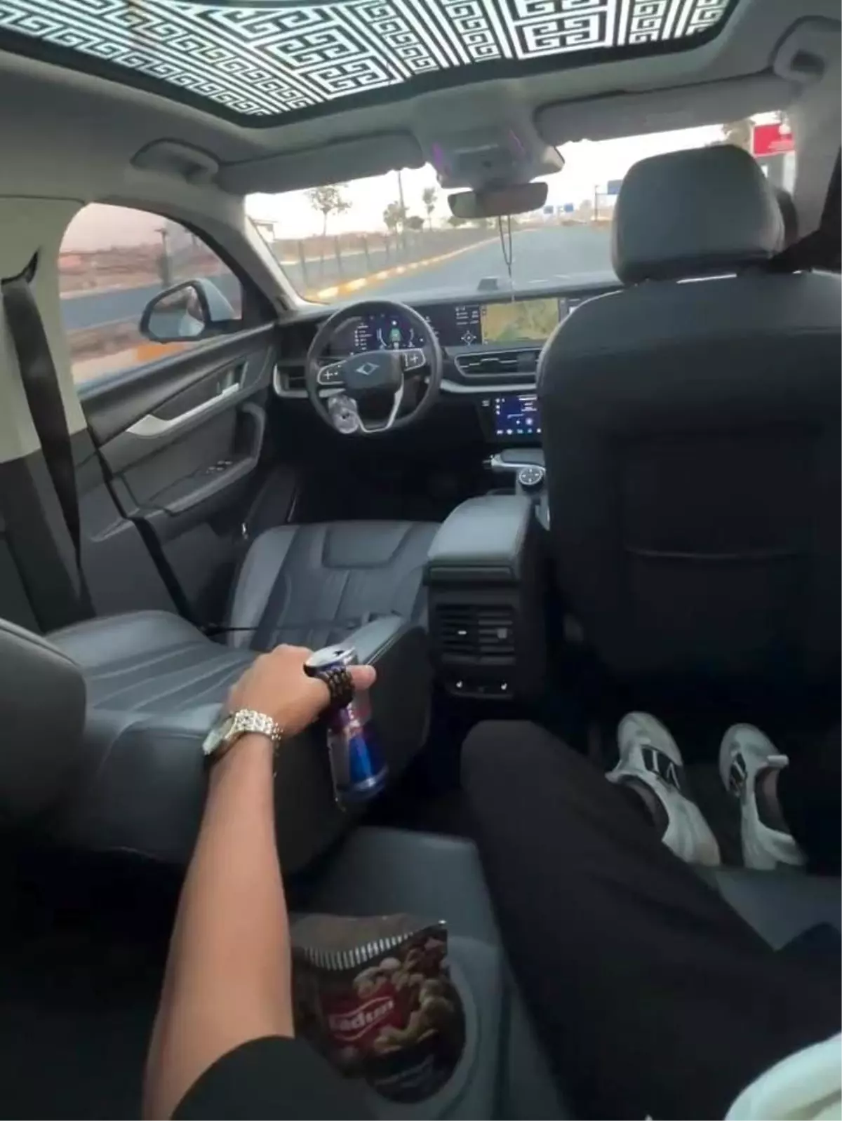 Oto pilotu pet şişe ile kandırıp arka koltukta video çekti! Bedeli ağır oldu
