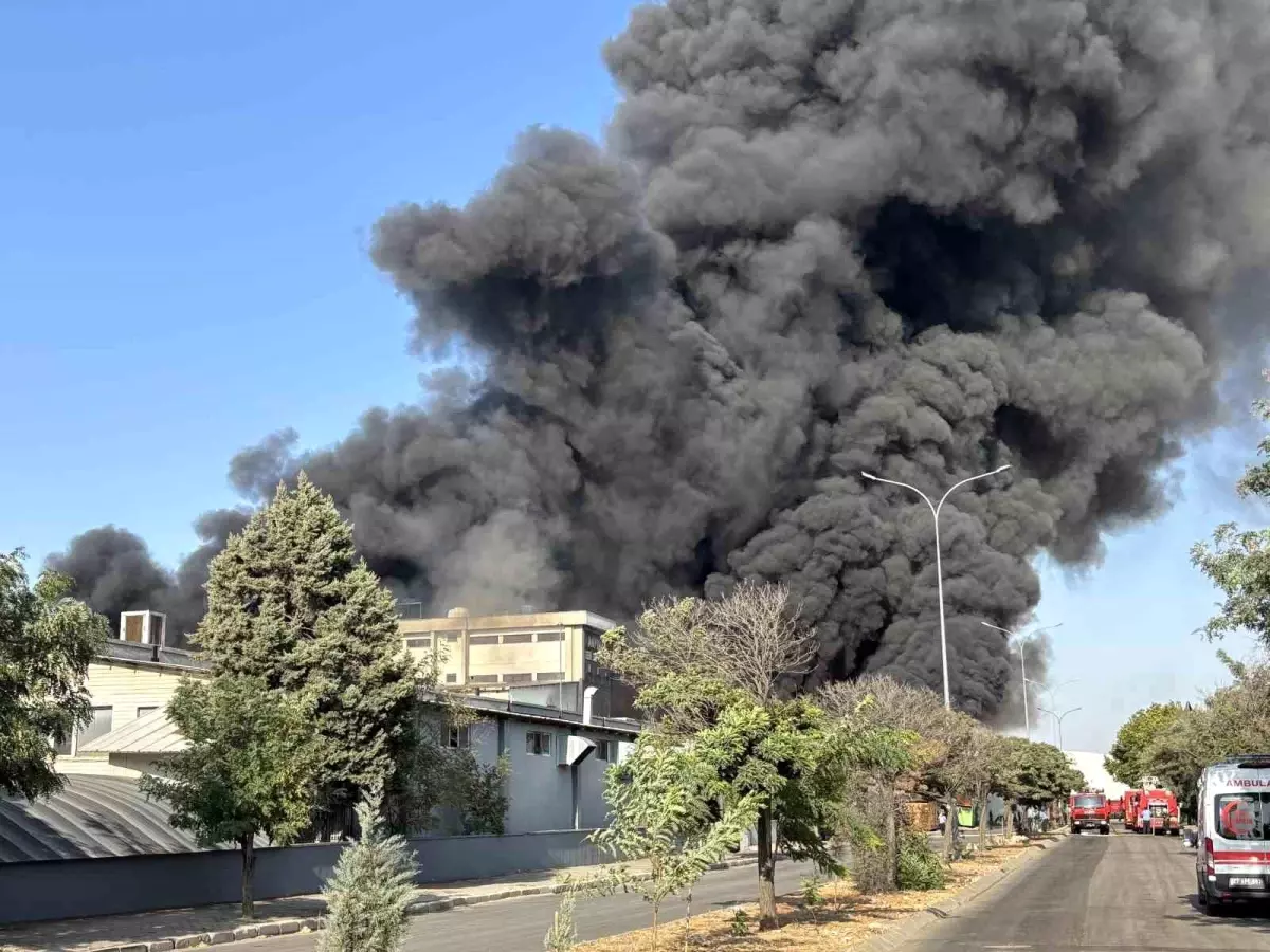 Gaziantep\'te Geri Dönüşüm Tesisinde Yangın